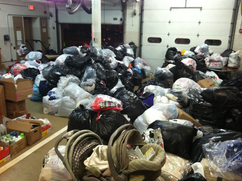 East Meadow residents delivered hundreds of items to the department's disaster relief drive.