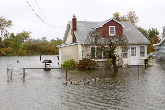 ‘Superstorm Sandy’ brought high winds and a 10-foot tidal surge that flooded South Shore homes.
