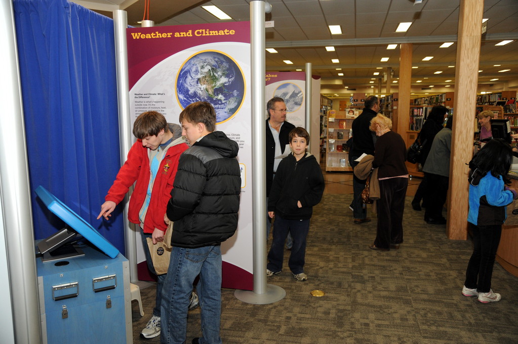 Hundreds of residents visited the East Meadow Public Library last weekend to check out the Discover Earth traveling exhibit. The library was one of just 10 in the country to receive the program.
