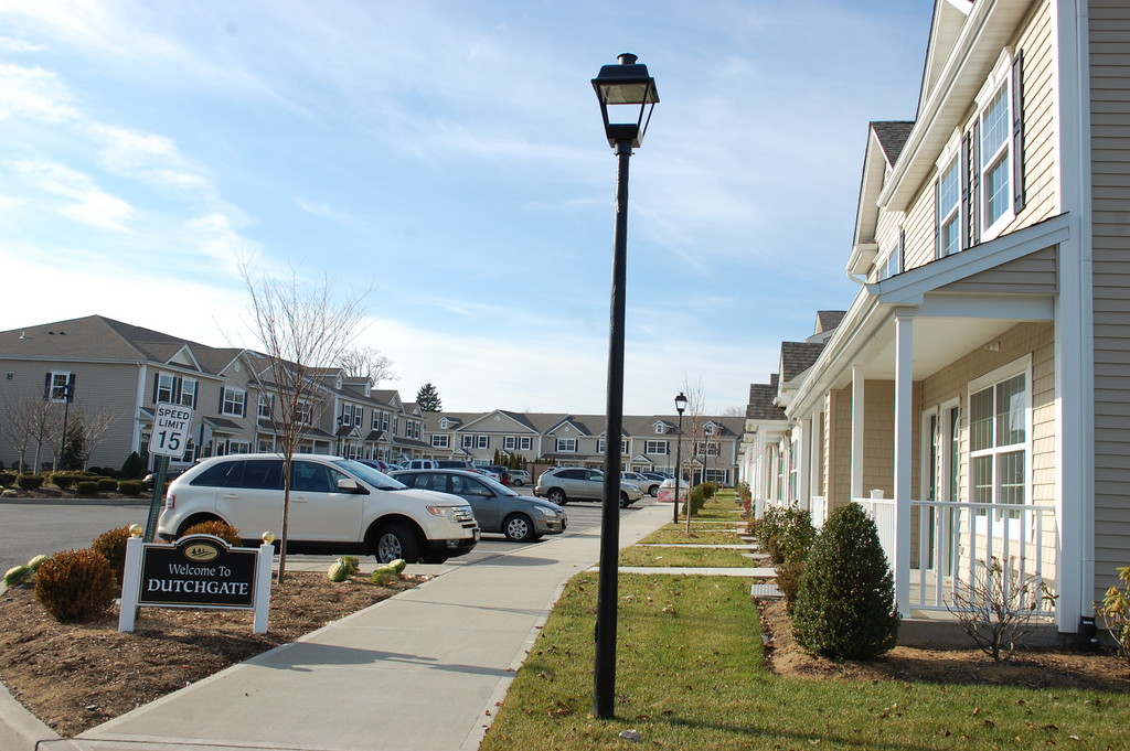 About half of the Dutchgate senior housing complex in North Valley Stream has been completed.