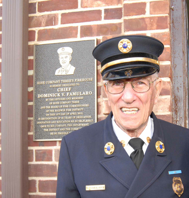 Dominick Famularo celebrated 61 years with the fire department and graduated from high school in the same year.