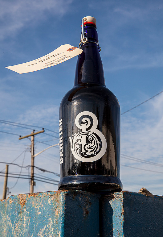 Commemorative swing-top bottles were sold at Barrier Brewing Company on Dec. 15. It was the company’s first growler session since Hurricane Sandy hit.