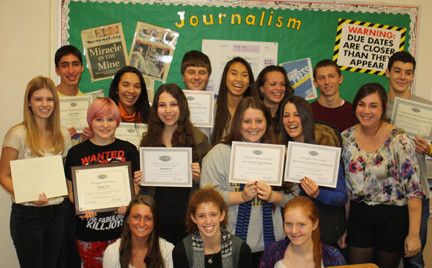 Lynbrook Horizon staff members won a total of 20 awards at the Empire State Scholastic Press Association competition.