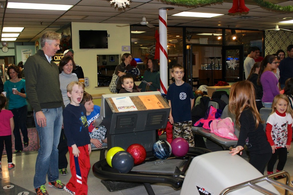 Bowlers and their families came out to support “Strikes For Sandy.”