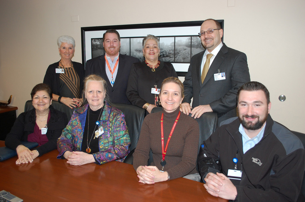 A committee held its first meeting on Jan. 17 to begin planning events to mark Franklin Hospital’s 50th anniversary this year. Standing, from left, are Audrey Tullo, Vincent Cunningham, Helen White and Alex Hellinger. Seated, from left, are Roberta Dixon, Catherine Hottendorf, Elizabeth Zubko and Patrick Mack.