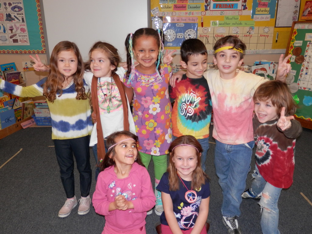 Hippie Day was one of the theme days at the James A. Dever School during No Name Calling Week.