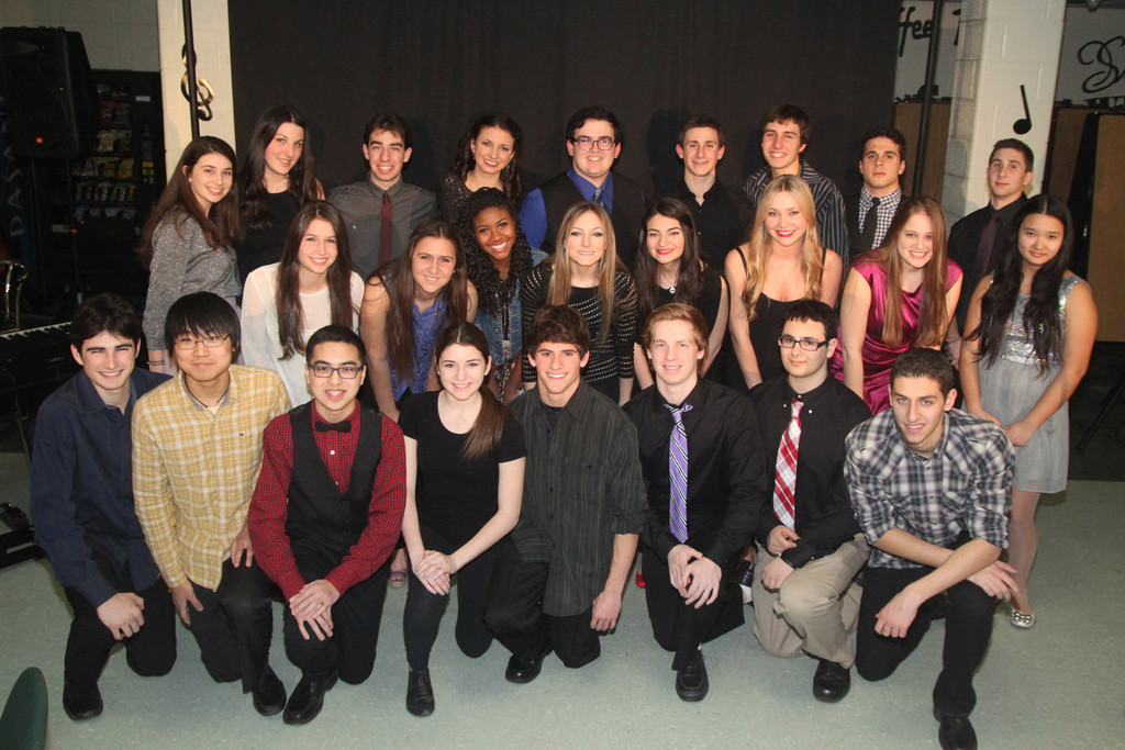 The performers of LHS’s 12th annual Cabaret Night posed for a picture prior to the beginning of the show.