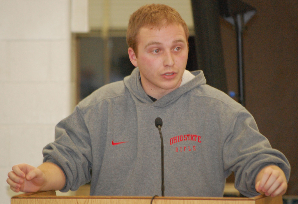 Nick Novello, a 2008 South High School graduate, urged the board not to cut a sport that helped earn him a college scholarship.