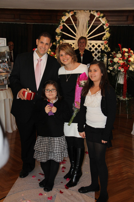 The Polizzis, with their daughters Isabella and Adrianna, made it a family affair.