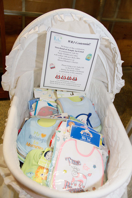 One hundred Bibs were donated to an abused women’s shelter.