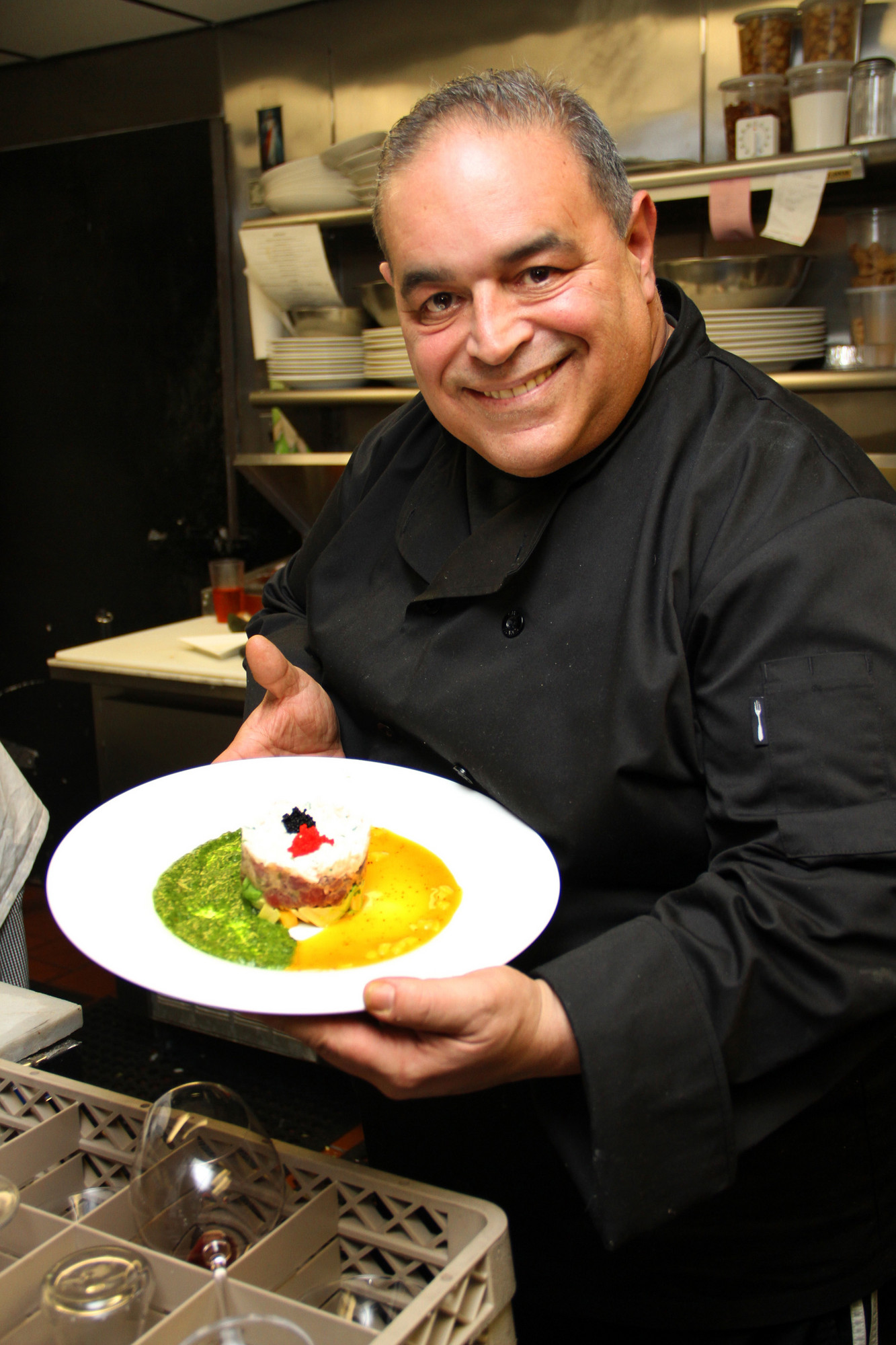 Joe Gannascoli with one of his delicious dishes.