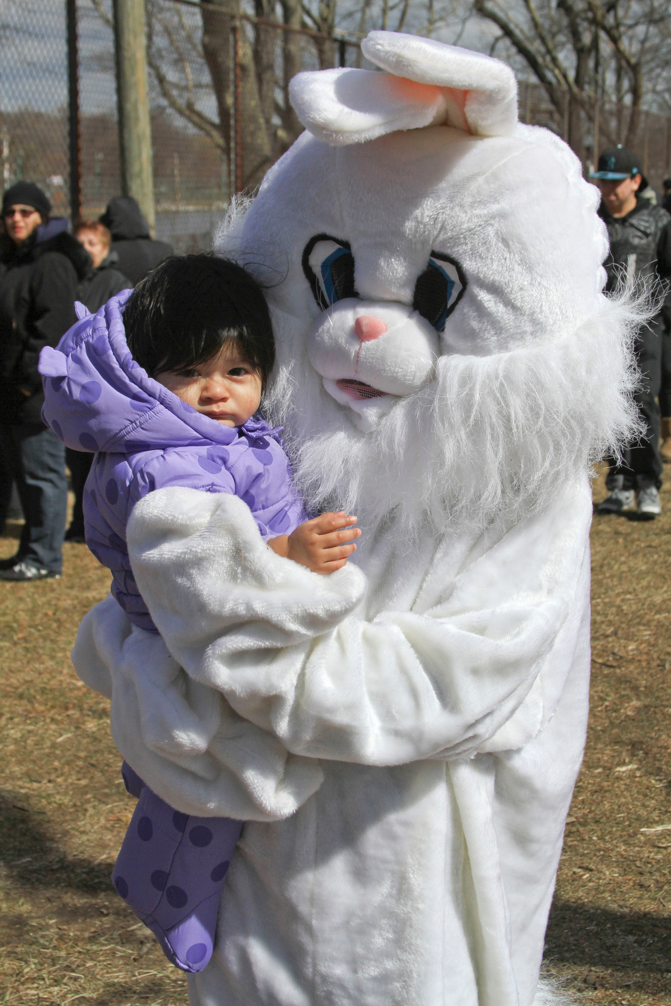 Giselle Torres, 1, got to meet the Easter Bunny on Saturday.