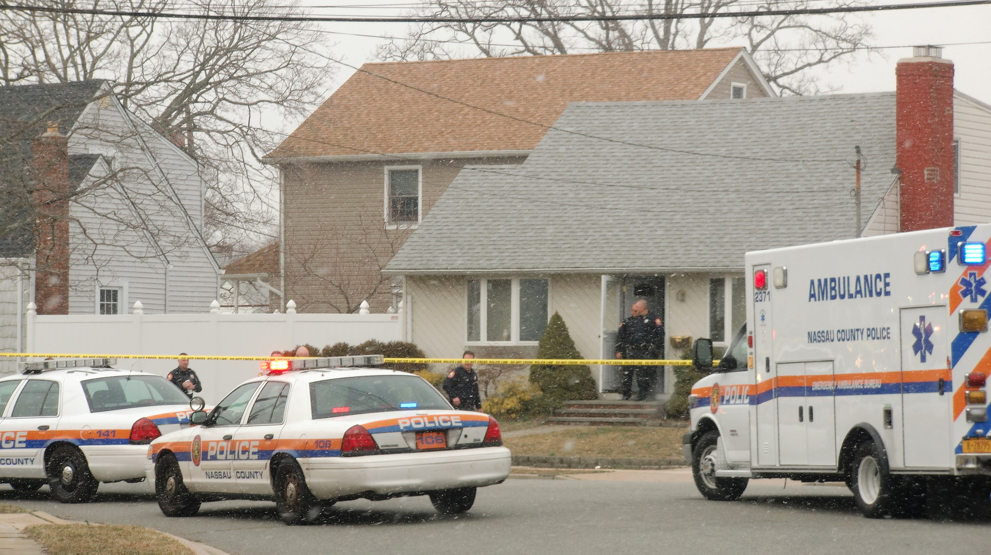Police said that a man found his mother and father dead in a home on Leonard Street in North Bellmore on March 21.
