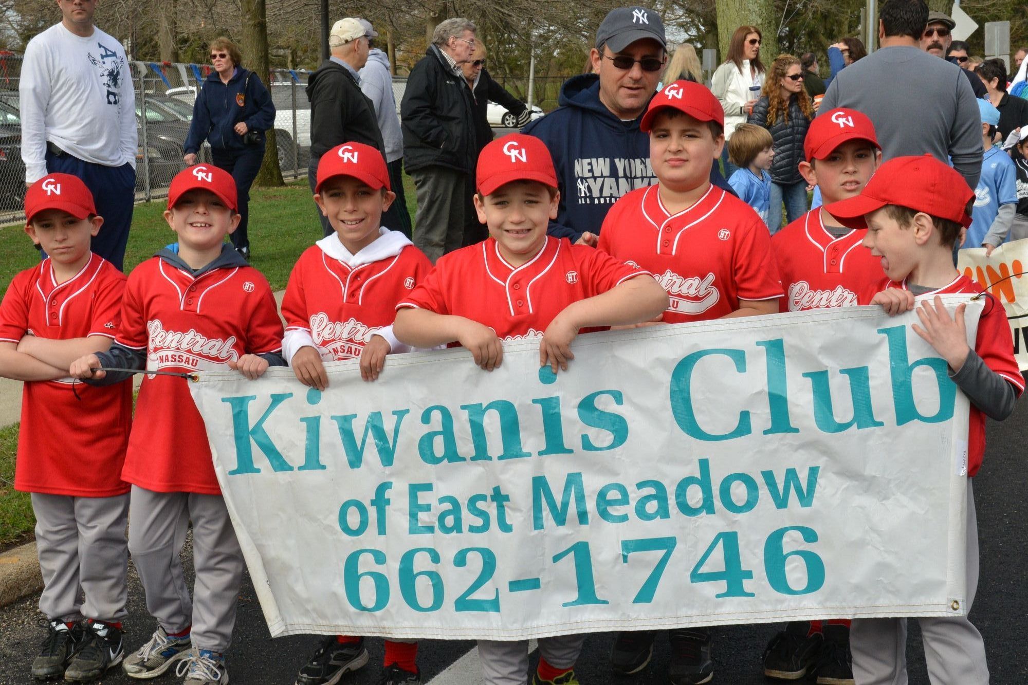 These excited marchers were sponsored by the East Meadow Kiwanis Club.