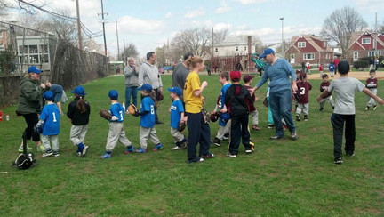 Showing team spirit on opening day last Saturday at John Street Complex.