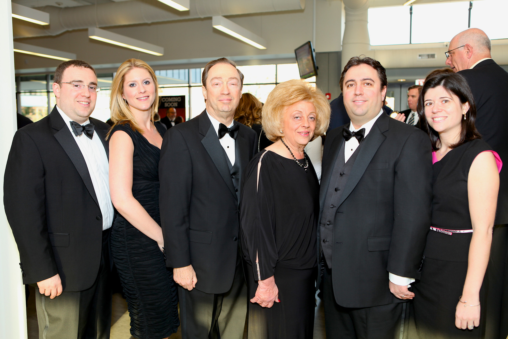 Honoree Joan Waldman, center, with her family at the event.