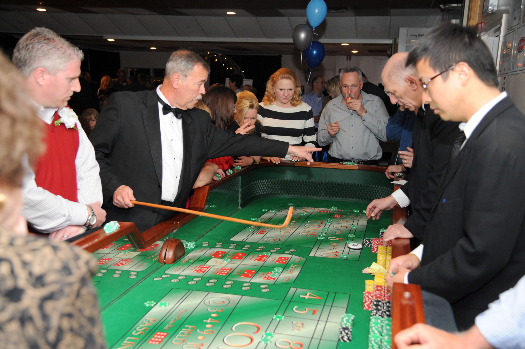 Guests were able to play casino-style games at the Sandel Center.