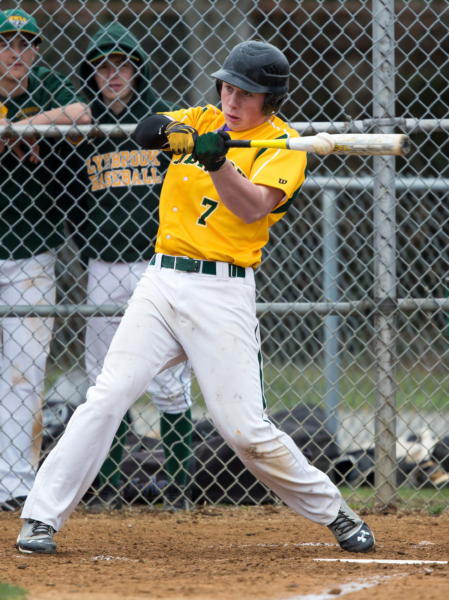 Lynbrook’s Austin Bilello preserved pitcher Paul Papandrew’s no-hitter at Lawrence on April 23 with a diving catch in the outfield.