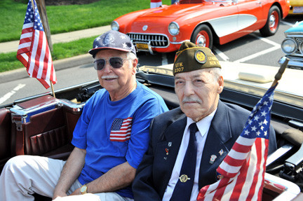 Pictured in last year's parade were Pat Bruno and Peter Crapanzano, both Army, World War II veterans.