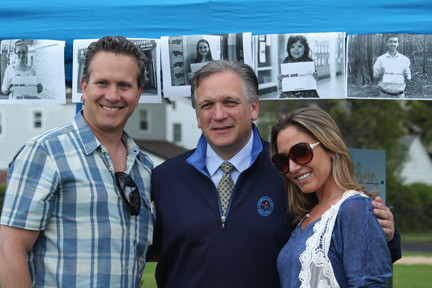 Andy Randazzo and County Executive Ed Mangano stood in front of the We Are Baldwin booth.
