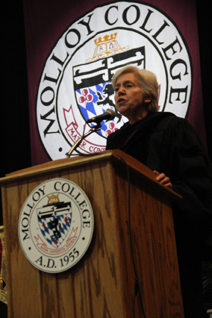 Mary Hughes, O.P., Ed.D., Prioress of the Sisters of St. Dominic, gave the Commencement Address.