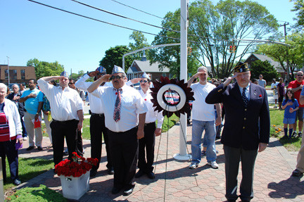 A memorial service after Monday’s parade honored those from Valley Stream who have given their lives protecting freedom.