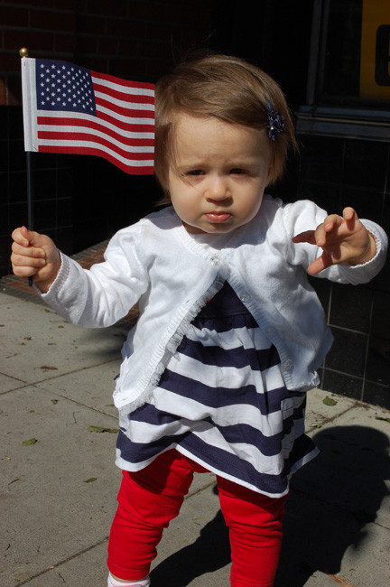 Giuliana Codoluto, 11 months, enjoyed her first Memorial Day parade.