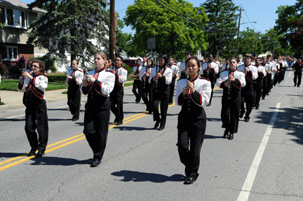The W.T. Clarke High School band provided music during the march.