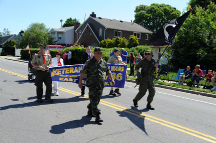 The East Meadow VFW marched proudly down local streets.