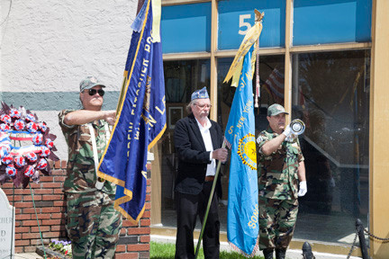 American Legion Post 854 hosted its Memorial Day service last Sunday morning. From left are Bob Gendron, Anthony Zummo and Victor LaTorre.