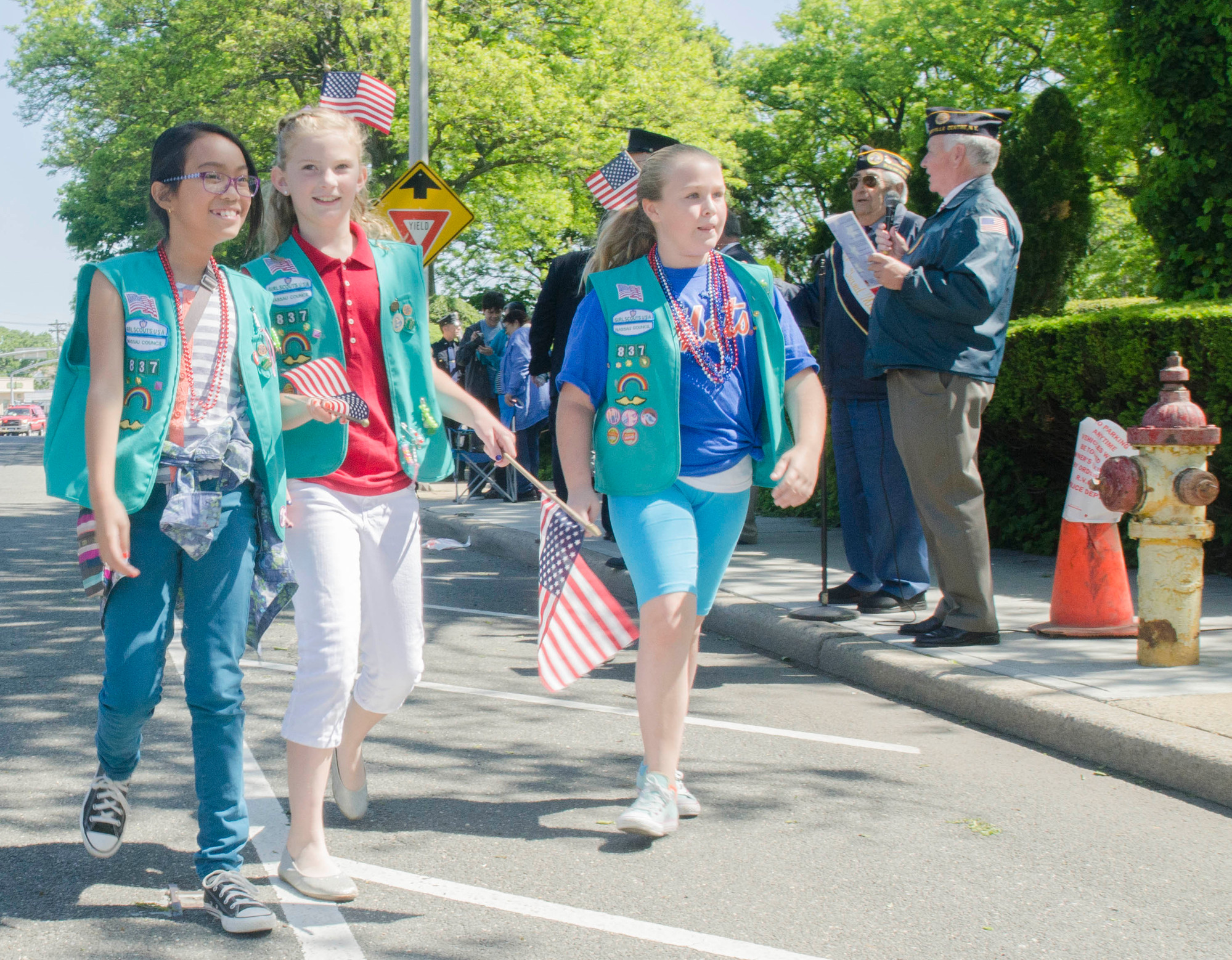 Girl Scouts showed their spirit in the Memorial Day Parade.