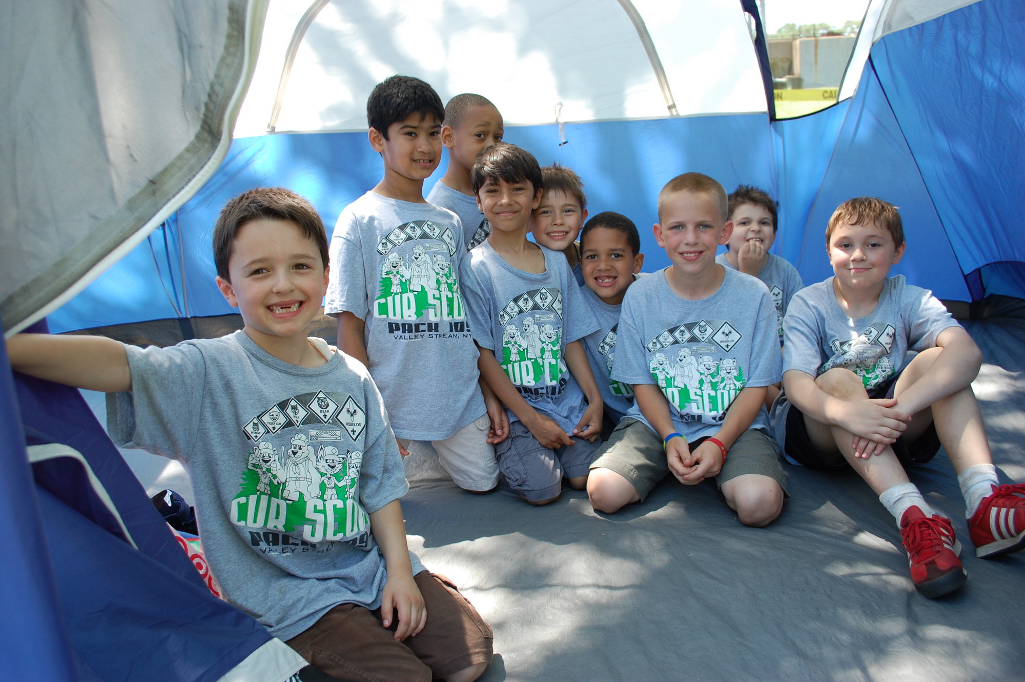 Cub Scouts from Pack 109 had a great time staying over two nights in a tent.