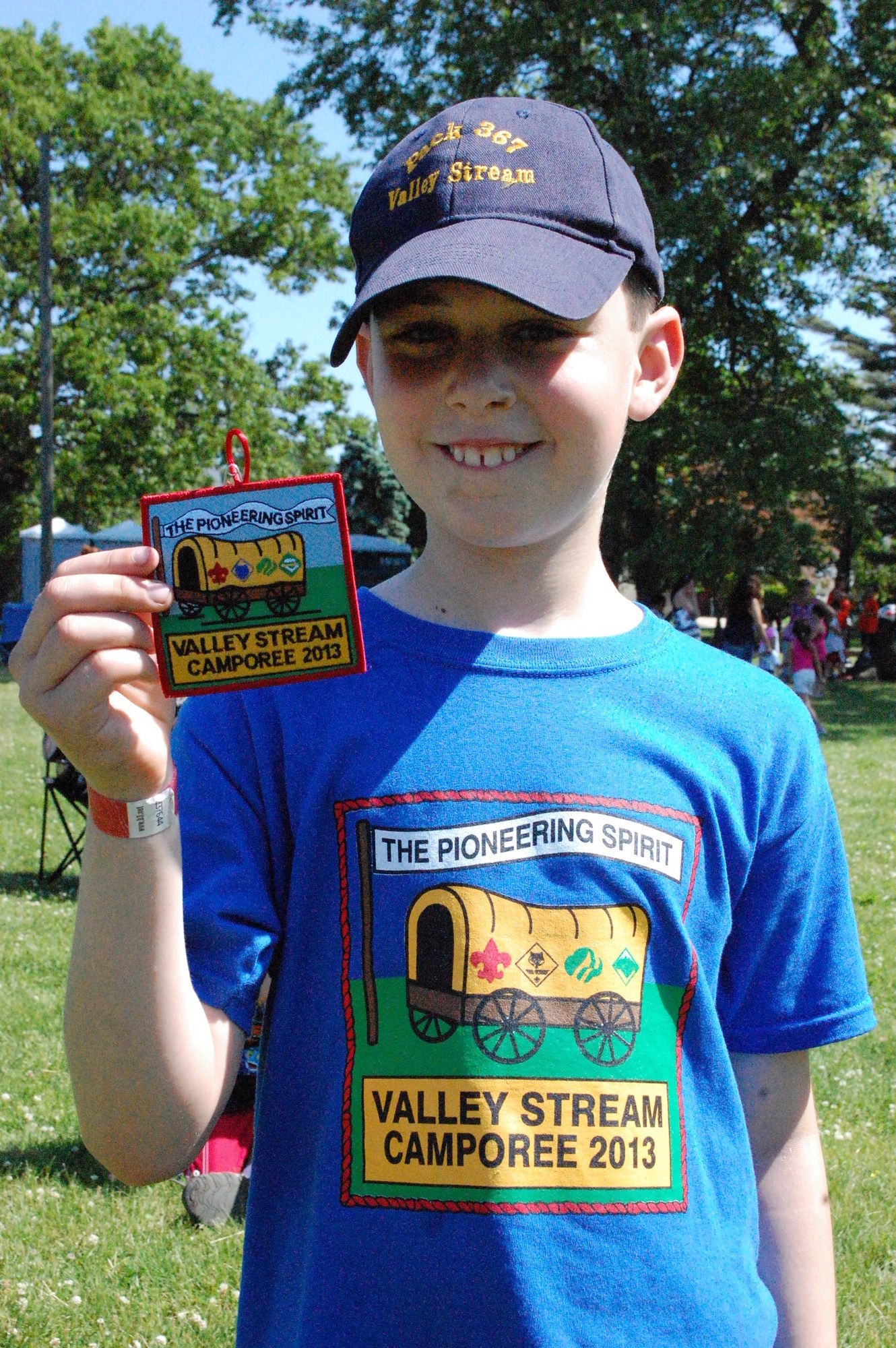 Christopher Rakeman, 8, from Cub Scout Pack 367, designed this year’s official Camporee patch.