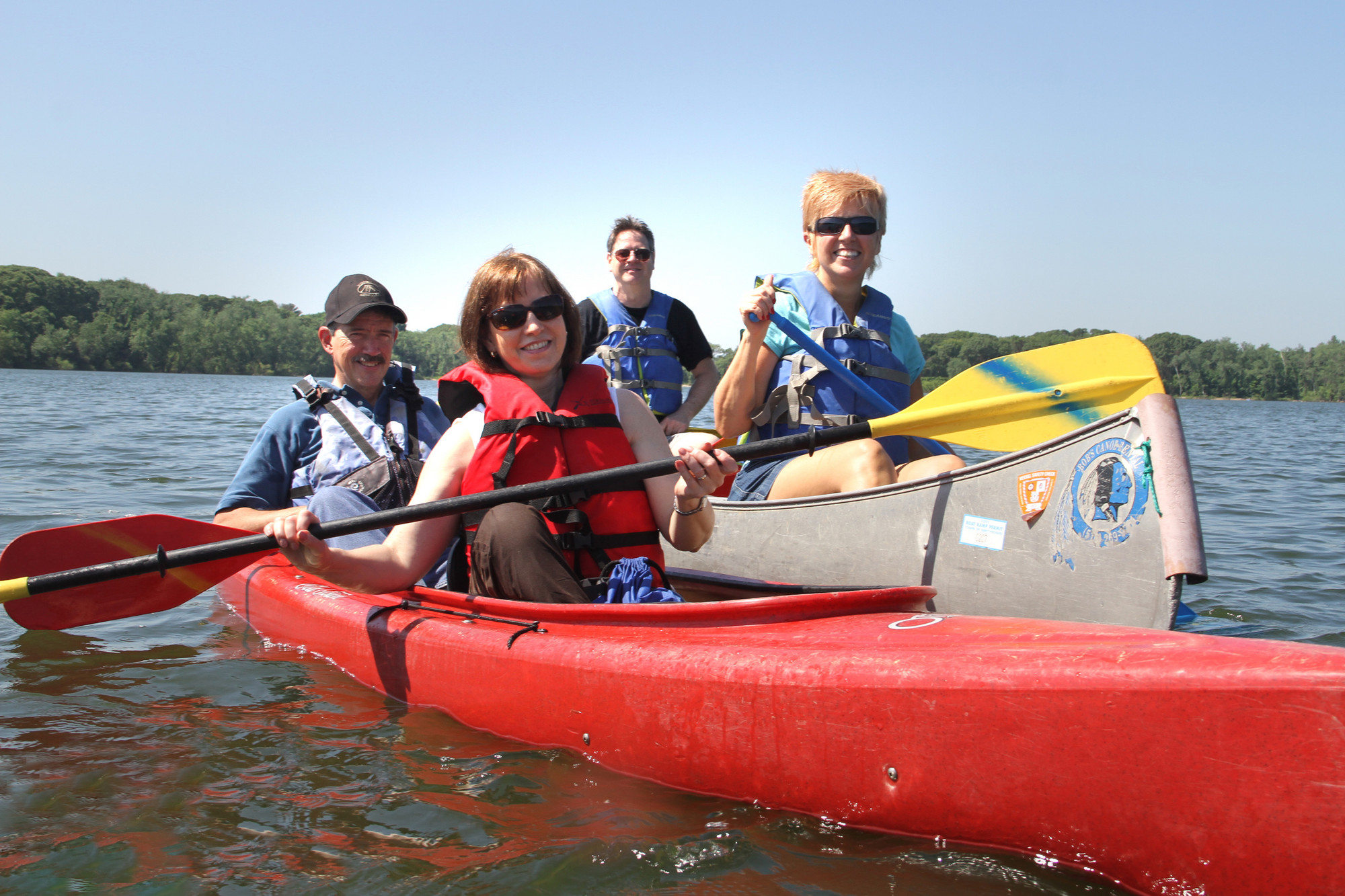 Gary and Cindy Reusch, left, with Dan and Chris O’Leary, enjoyed their time on the water.