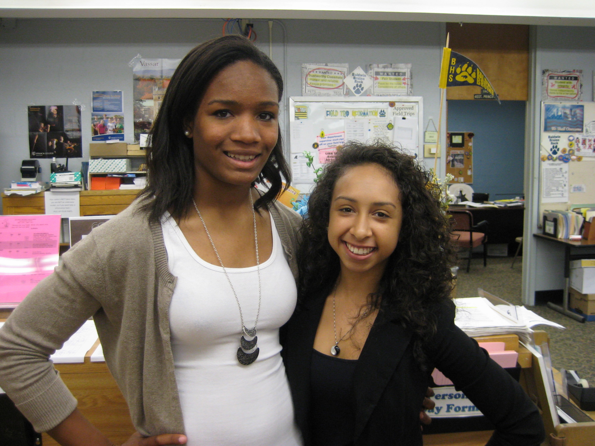 Chelsea Banks, left, and Morgan Thweatt, are co-presidents of the Baldwin High School class of 2013.