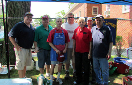 The Knights of COlumbus offered burgers and refreshments.