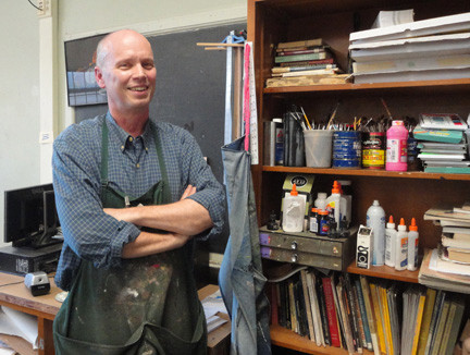 Art teacher John Bishop said that art has been the one constant in his life.