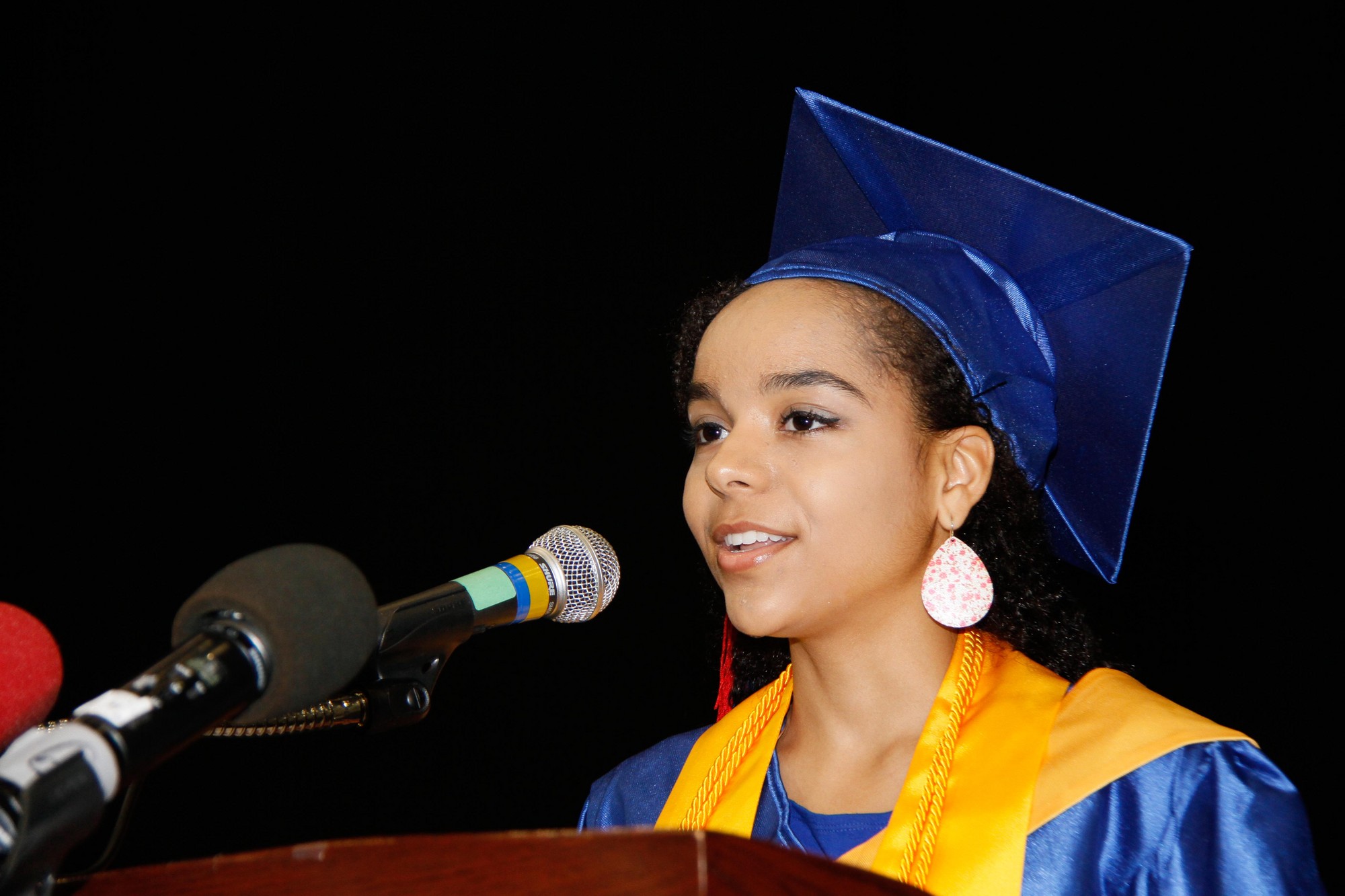 Valedictorian Justine Hamilton spoke of the differences and commonalities of the class of 2013.