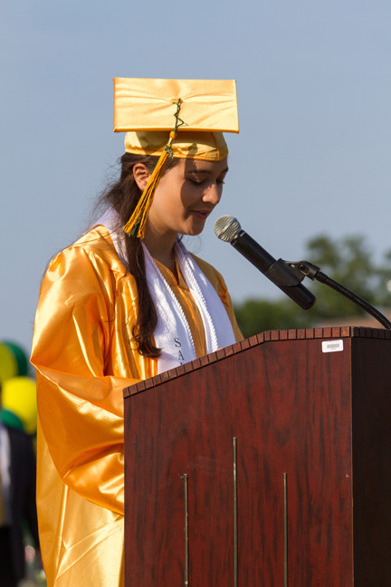 SAlutatorian Melissa Epstein said that new situations should be seen  as an adventure.