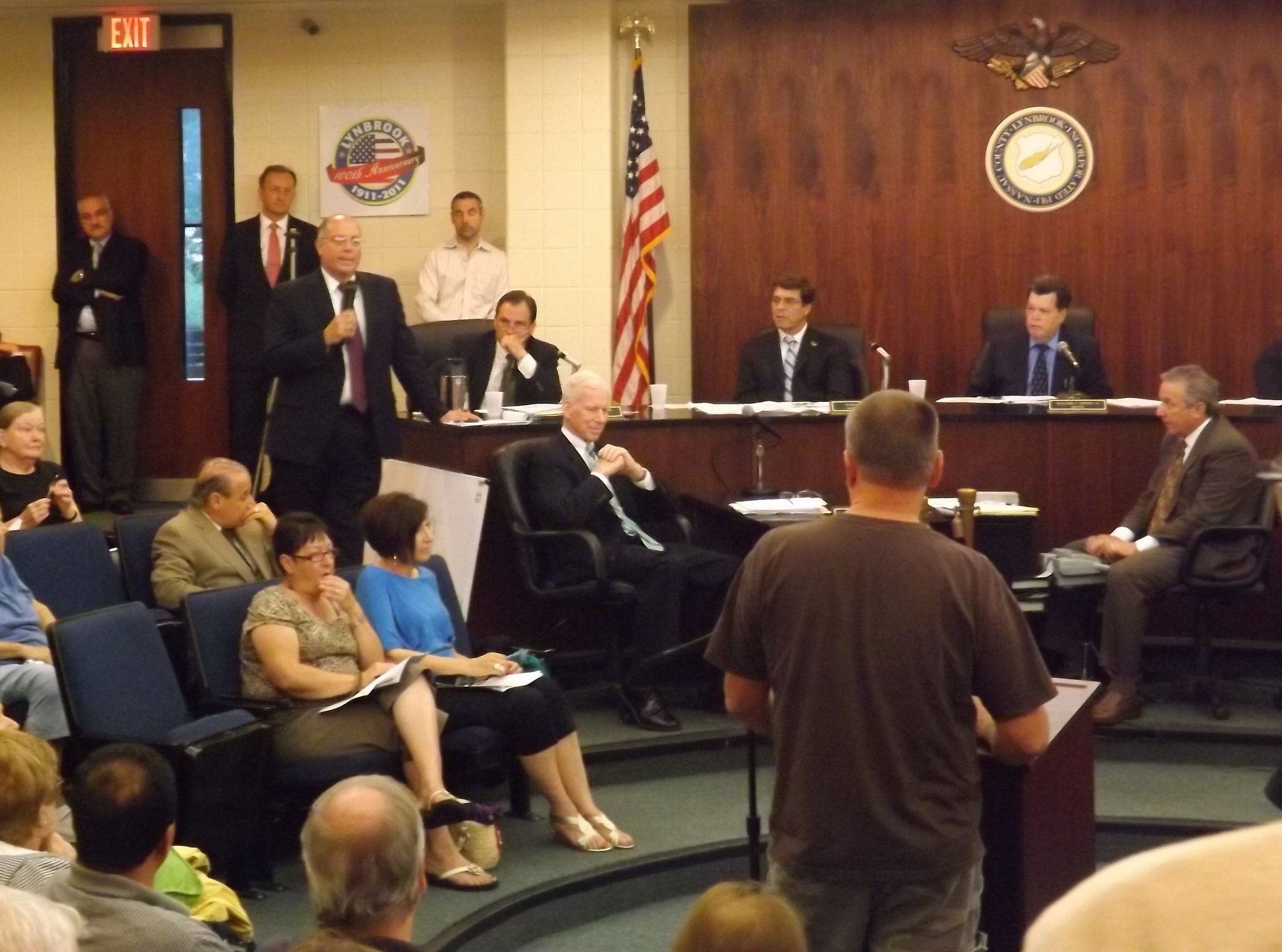 More than 30 residents asked questions and made comments during a July 2 public hearing at Lynbrook Village Hall regarding a Walgreens being built at the corner of Hempstead and Lakeview avenues.