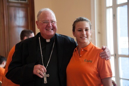 Taylor McLaughlin met Cardinal Timothy Dolan.