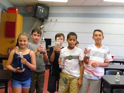 Students in the Mad Scientists Class proudly displayed their projects.