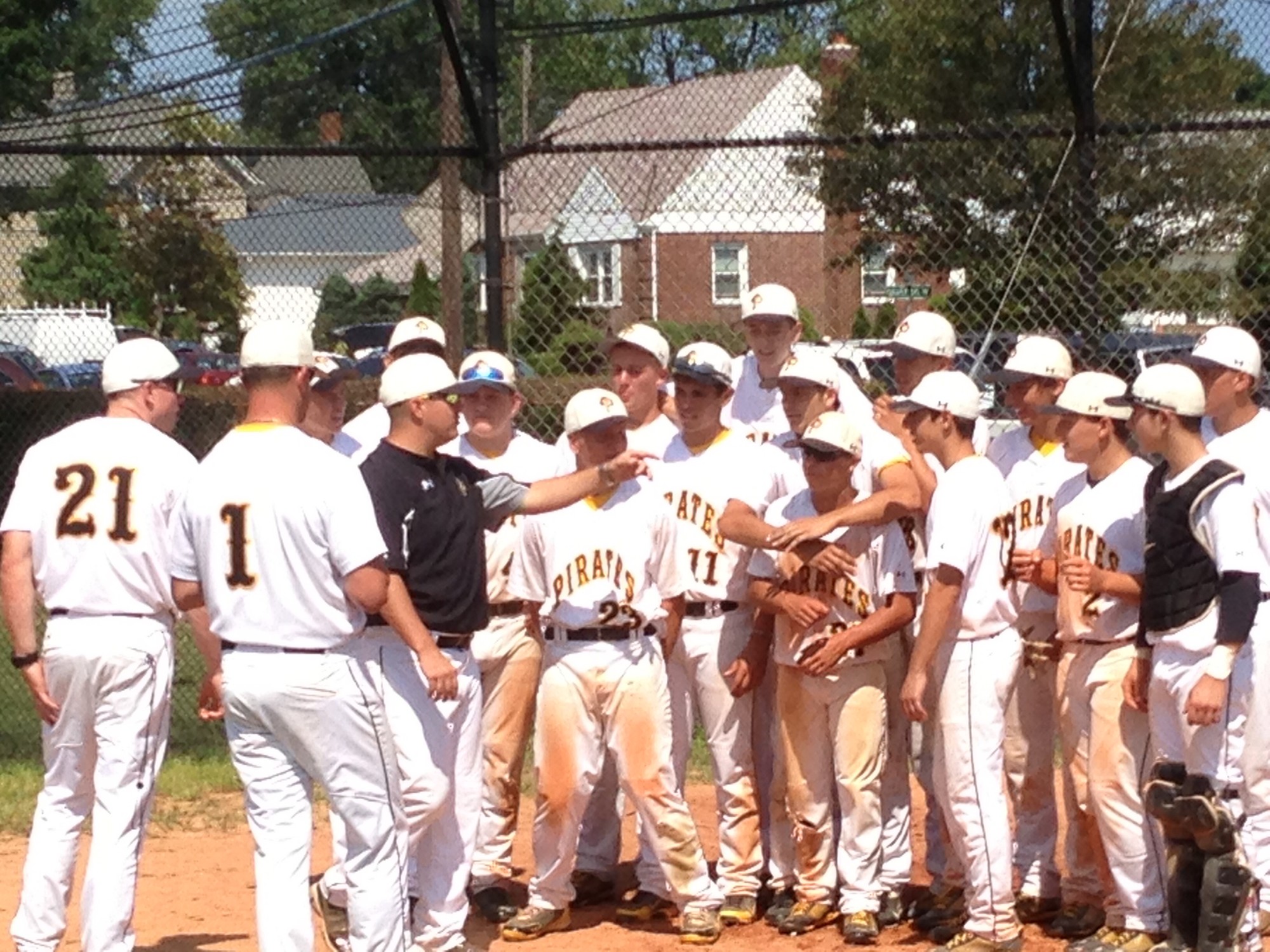 The 16u Long Island Pirates team celebrated its championship win at Firemen’s Field in Valley Stream. The team was coached by Henry Daverin.