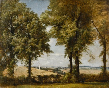 A Bavarian Landscape, by Charles Henry Miller. 1860s, oil on paperboad, measures 12x16 inches. From Charles Henry Miller, N.A. Painter of Long Island by Geoffrey K. Flemming and Ruth Ann Bramson.
