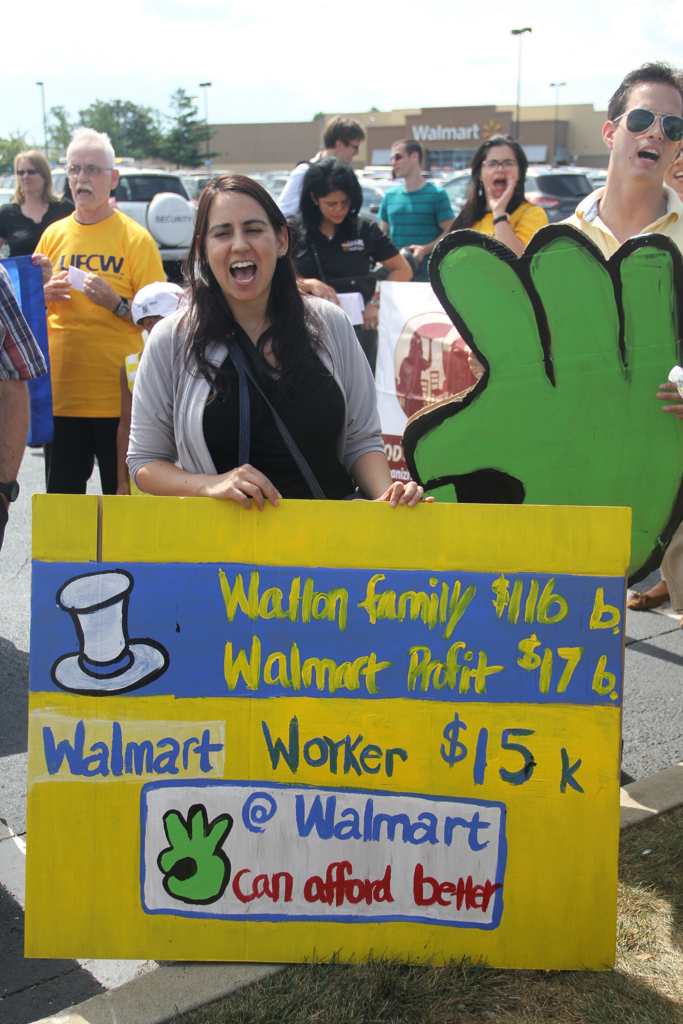 Protestors rallied outside of the Walmart in Valley Steam on Sept. 5.