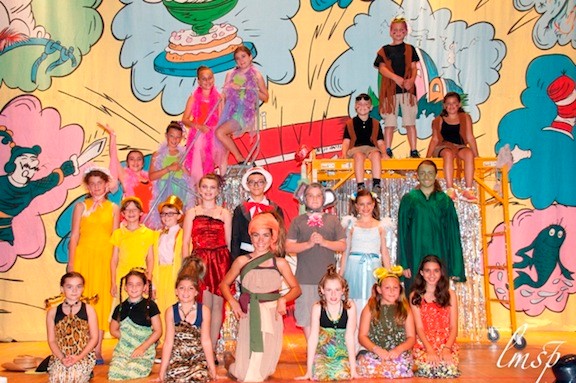 Plaza’s cast while performing “Seussical the Musical.”