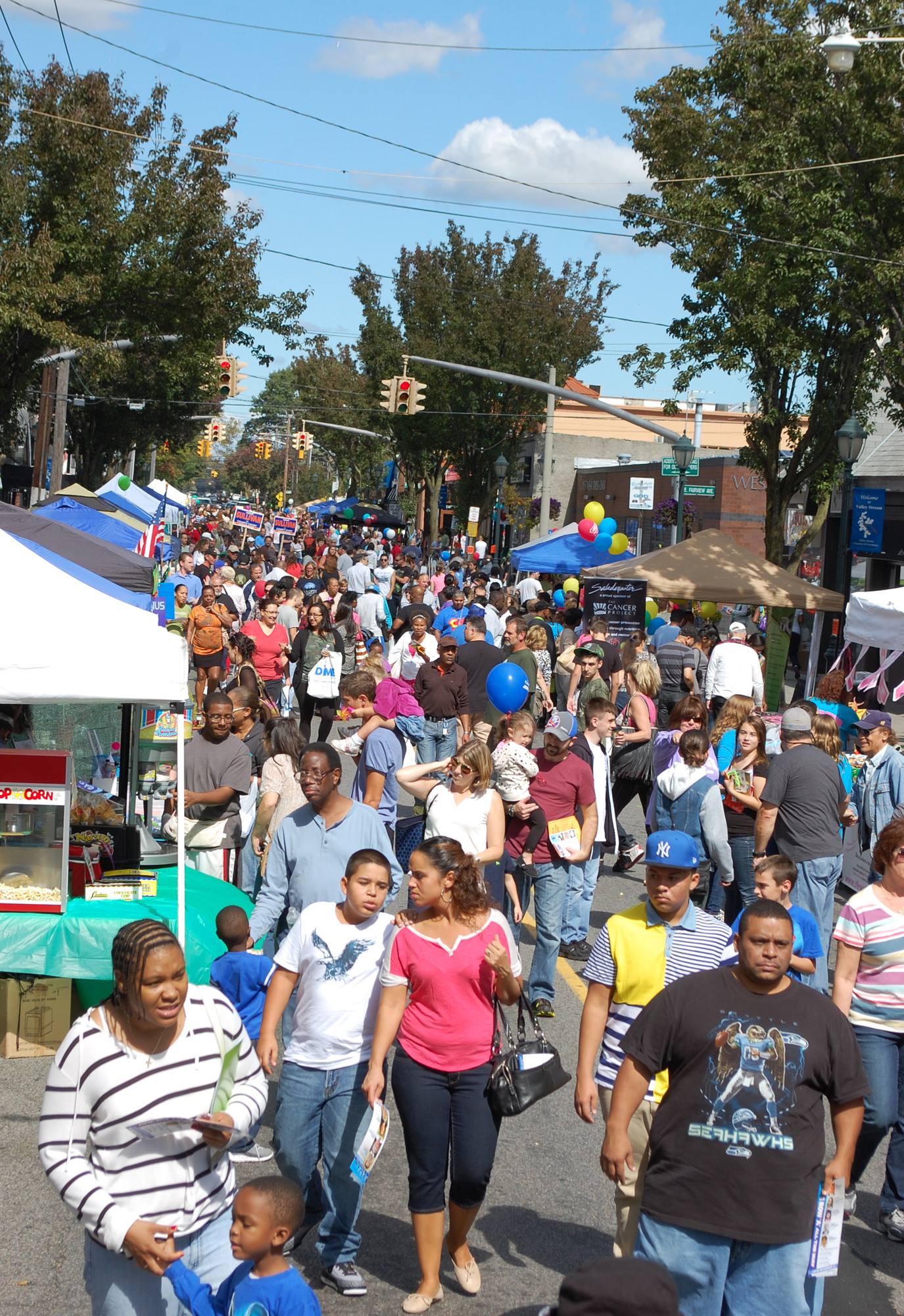 By midday on Saturday, Rockaway Avenue was lined from end to end with residents attending the second annual Valley Stream Community Fest.