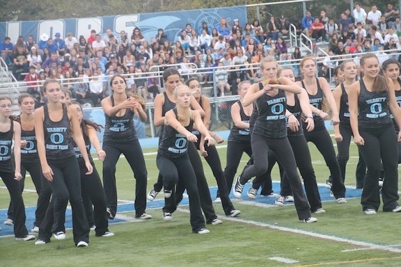 The Oceanside Dance Team at the pep rally.