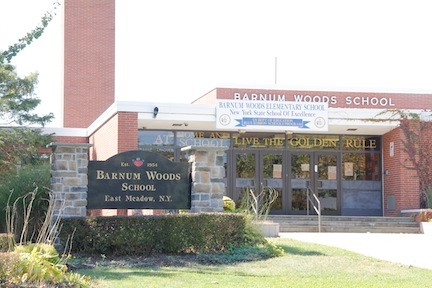 Barnum Woods Elementary School will donate $18,500 to Francis X. Hegarty Elementary School in Island Park at a ceremony on Friday.