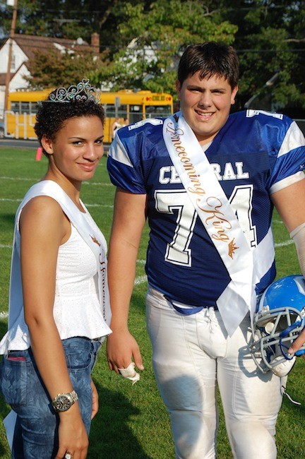 Homecoming queen Courtney Ofeimun and King Vincent Vecchione.